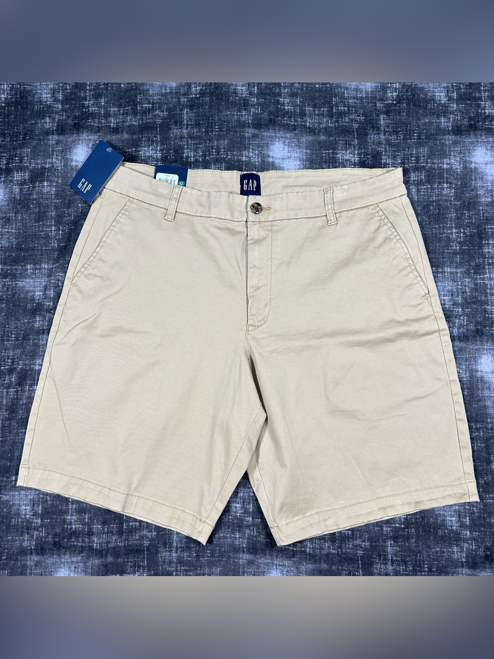 Gap Flat Front Shorts Mens 36x10 Tan Khaki Casual Golf Classic Performance Chino